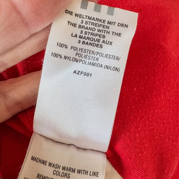 2004 Vintage Adidas-Lightweight Zip Up Hoodie Track Jacket-Red/Black-Size Medium - Picture 11 of 11